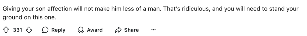 Reddit comment
